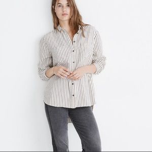Madewell Sunday Shirt in striped flannel